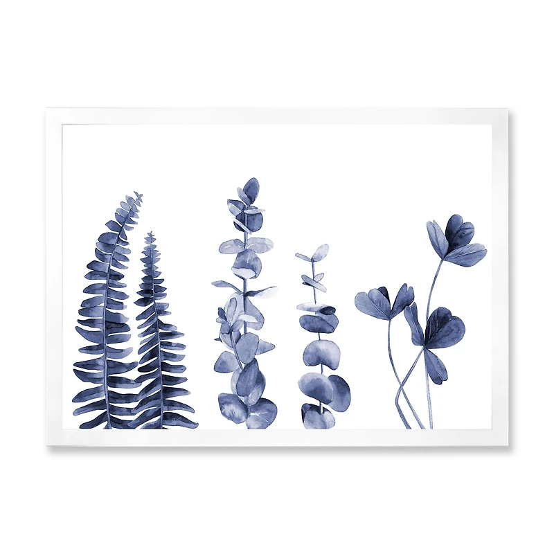 Navy Blue Eucalyptus I Wall Art