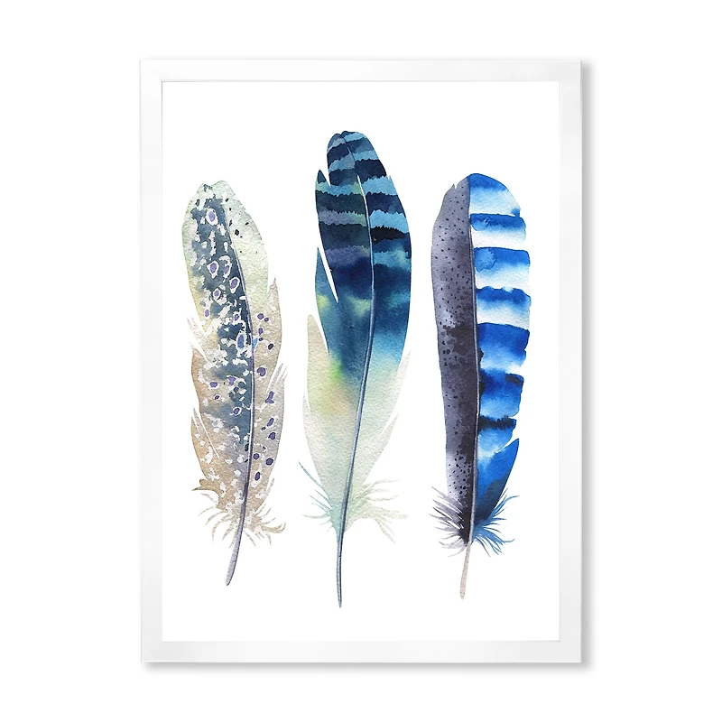 Colourful Boho Feathers I  Wall Art