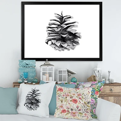 Toile « Conifer Cone Monochrome »