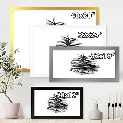 Conifer Cone Monochrome Wall Art