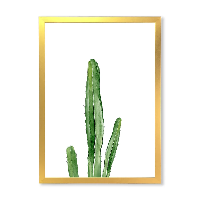 Green Cactus South Western Plant Botanical Detail  Wall Art