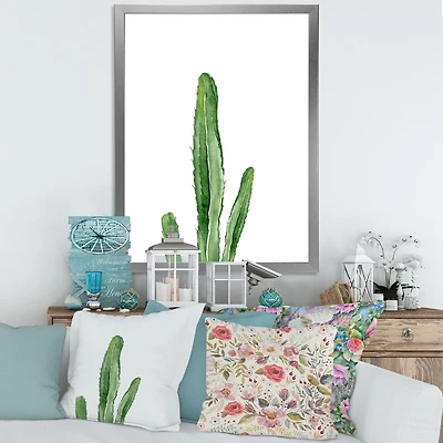 Green Cactus South Western Plant Botanical Detail  Wall Art