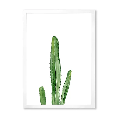 Green Cactus South Western Plant Botanical Detail  Wall Art