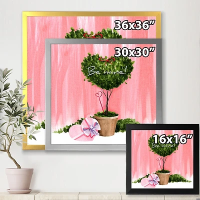 Heart Shaped Valentine House Plant Wall Art