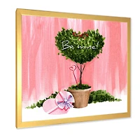 Heart Shaped Valentine House Plant  Wall Art