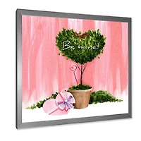 Heart Shaped Valentine House Plant  Wall Art
