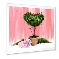 Heart Shaped Valentine House Plant  Wall Art