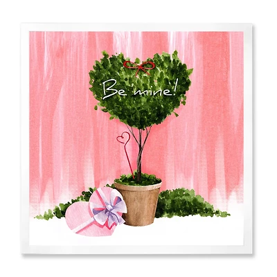 Heart Shaped Valentine House Plant Wall Art