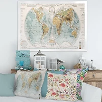 Ancient Map of The World II Wall Art