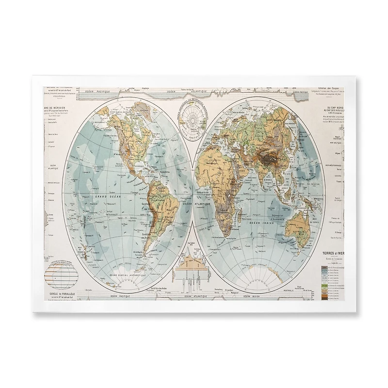 Ancient Map of The World II Wall Art