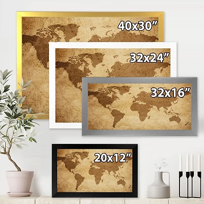Toile « Ancient Map of The World V »