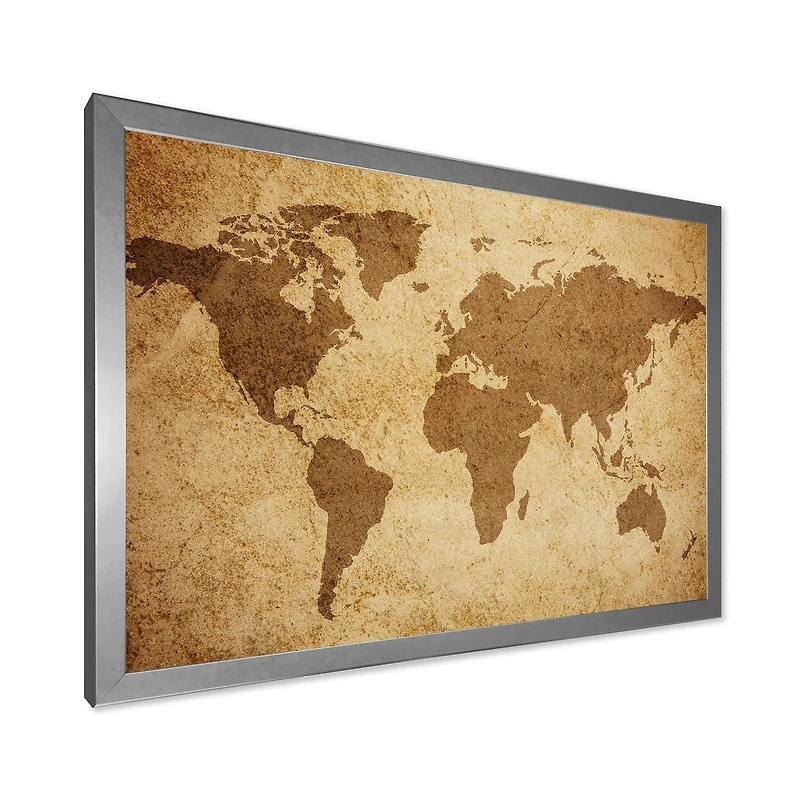 Ancient Map of The World V Canvas Wall Art
