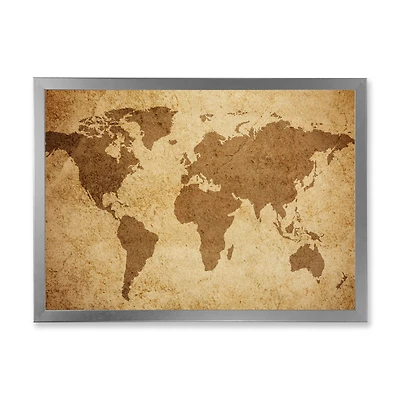 Ancient Map of The World V Canvas Wall Art