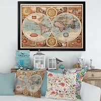 Ancient Map of The World VIII Wall Art