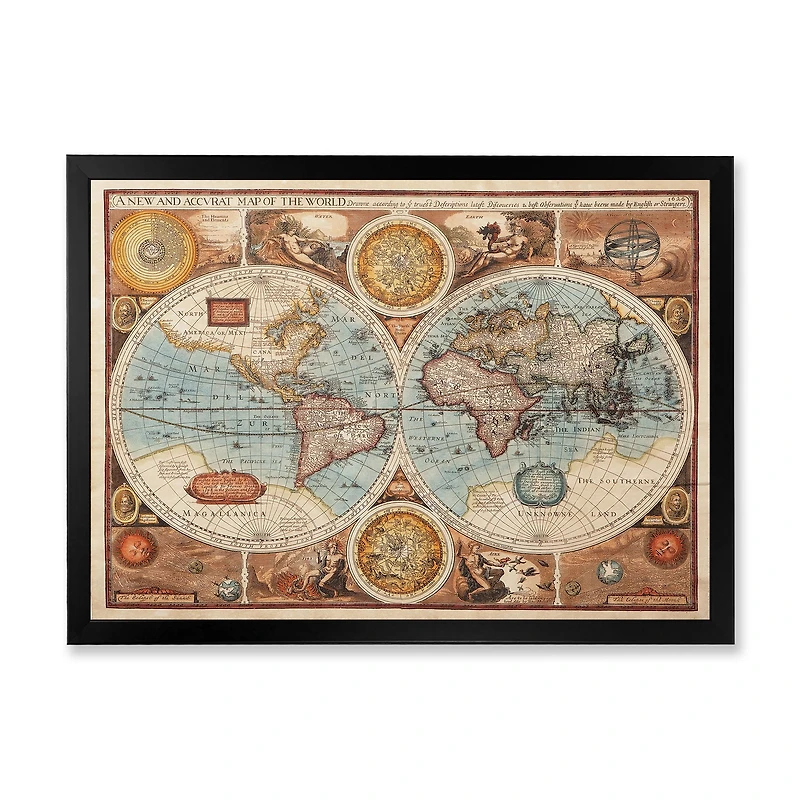 Ancient Map of The World VIII Wall Art