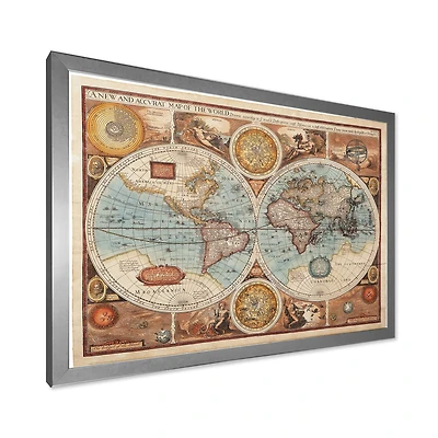 Ancient Map of The World VIII Wall Art