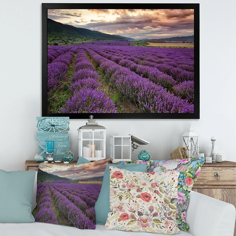 Lavender Field At Dawn I  Wall Art