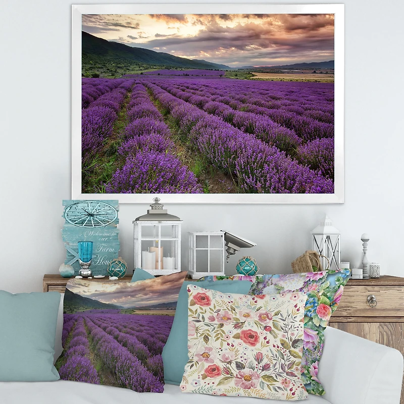 Lavender Field At Dawn I  Wall Art