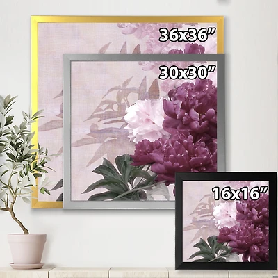 Vintage Purple and Pink Flowers I Wall Art