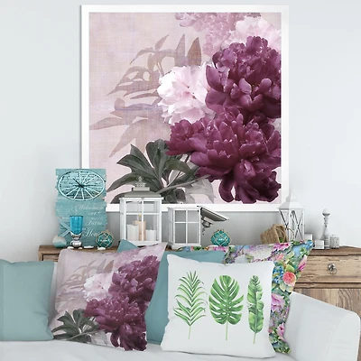 Vintage Purple and Pink Flowers I  Wall Art