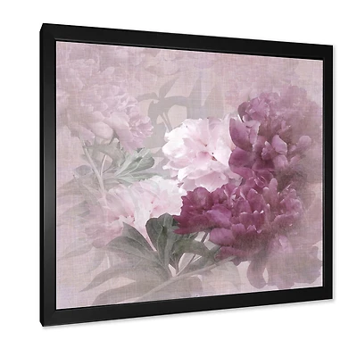Vintage Purple and Pink Flowers II  Wall Art