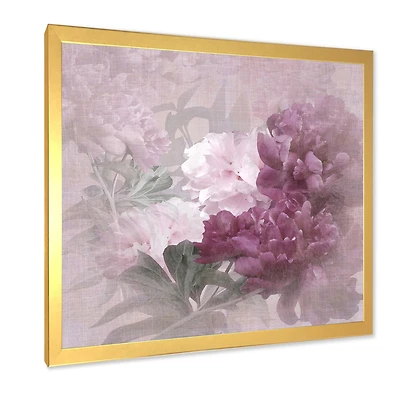 Vintage Purple and Pink Flowers II  Wall Art