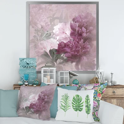 Vintage Purple and Pink Flowers II Wall Art