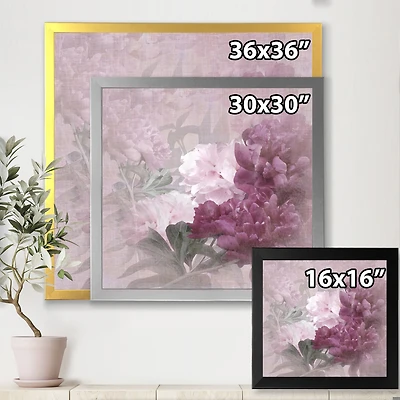 Vintage Purple and Pink Flowers II  Wall Art