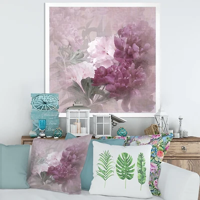Vintage Purple and Pink Flowers II  Wall Art