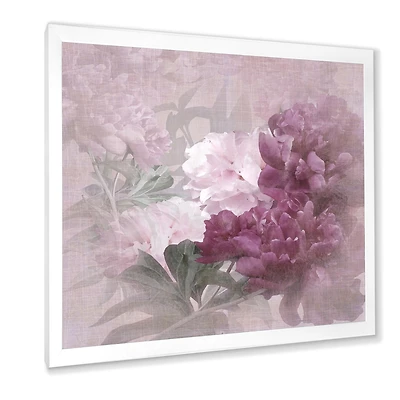Vintage Purple and Pink Flowers II  Wall Art