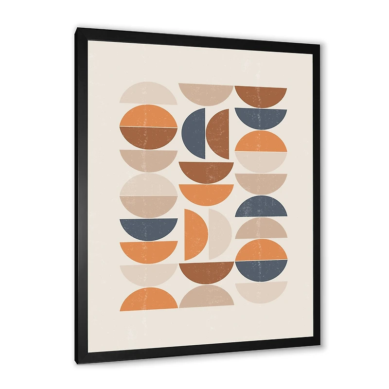 Abstract Sun and Moon S Blue Orange  Wall Art