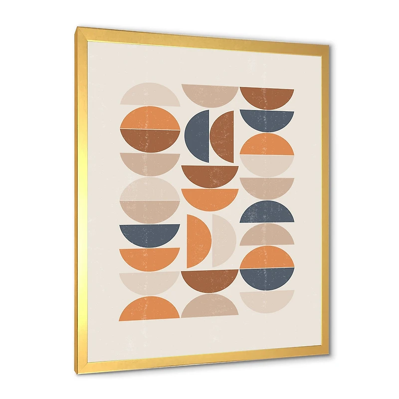 Abstract Sun and Moon S Blue Orange  Wall Art