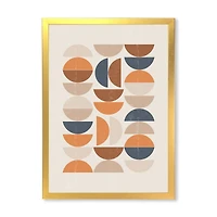 Abstract Sun and Moon S Blue Orange  Wall Art