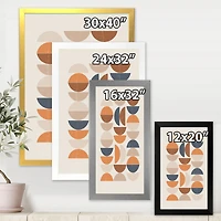 Abstract Sun and Moon S Blue Orange  Wall Art
