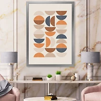 Abstract Sun and Moon S Blue Orange  Wall Art