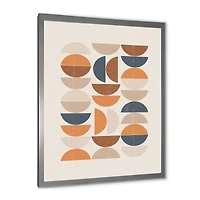 Abstract Sun and Moon S Blue Orange  Wall Art