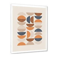 Abstract Sun and Moon S Blue Orange  Wall Art