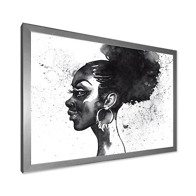 Monochrome Portrait of African American Woman I Wall Art