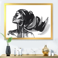 Monochrome Portrait of African American Woman IV  Wall Art