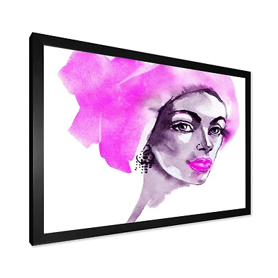 Afro American Woman Fashion Portrait Wall Art