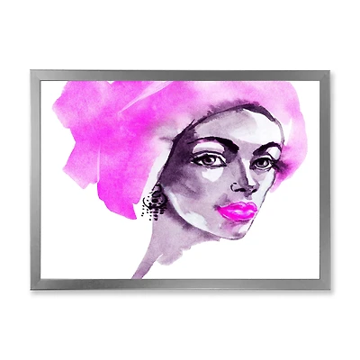 Afro American Woman Fashion Portrait  Wall Art