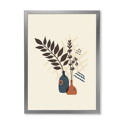 Vintage Boho Minimalistic Flowers I  Wall Art
