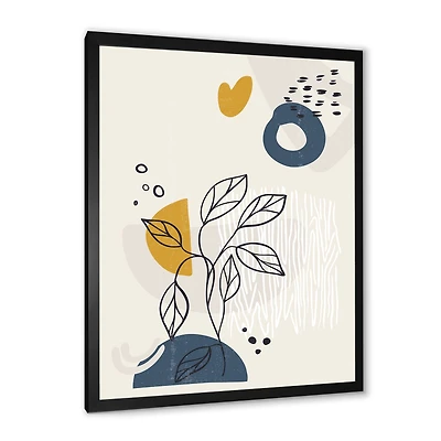 Vintage Boho Minimalistic Flowers II  Wall Art