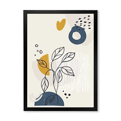 Vintage Boho Minimalistic Flowers II  Wall Art