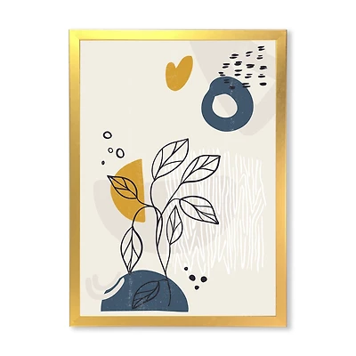 Vintage Boho Minimalistic Flowers II  Wall Art