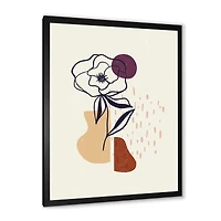 Vintage Flower with Minimalist Shapes I  Wall Art