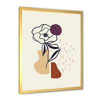 Vintage Flower with Minimalist Shapes I  Wall Art