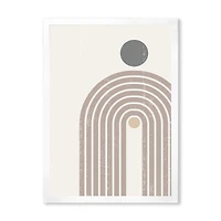 Abstract Rainbow Sun and Moon Earth Tones I  Wall Art