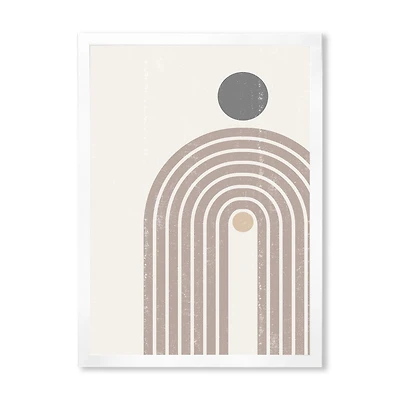 Abstract Rainbow Sun and Moon Earth Tones I Wall Art