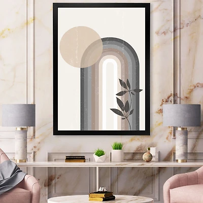 Toile « Abstract Rainbow Sun and Moon Earth Tones III »